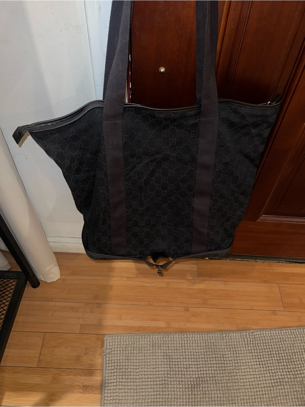 GUCCI CANVAS TOTE TRAVEL BAG - Picture 5 of 16